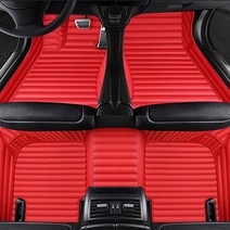캐딜락 트렁크 바닥 실내 가죽 코일매트 XT4 XT5 XT6 CT4 CT5 CT6 CTS 차박 스타일링 간지 5 seat car floor mat for jaguar f, 빨간색