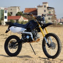 레저용 산악 바이크 오토바이 모터사이클 125cc 2인승 19 16인치 가솔린 오프로드, 블랙