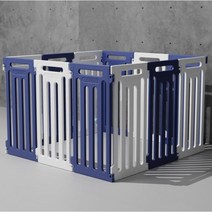 애완 동물 인클로저 개 케이지 소형견 중형 및 대형견 실내 블로우 성형 플라스틱 환경, White blue_4PCS
