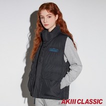 [아키클래식][본사정품] 남녀 중형 오리털 패딩 조끼 블랙