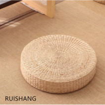RUISHANG 라탄방석 두툼한 두꺼운 다도 인테리어 원형 좌식 라탄 라틴 쿠션 스툴, 높이 30cm + 60X60CM