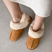 여성 겨울 털슬리퍼 털실내화 통굽 샌들