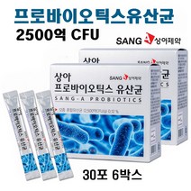 상아제약 프로바이오틱스 락토바실러스 람노서스 lgg유산균 애시도필러스 플란타룸 카제이 프리바이오틱스 프락토올리고당 유아 성인 온가족 장건강 유산균 가루 스틱, 30포 x 6박스, 6개