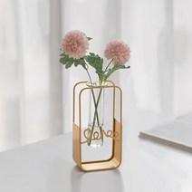 소비르 철제 꽃병 인테리어소 소품 조화 화병, 25_사각+국화