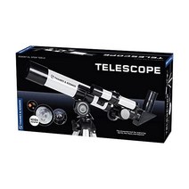 Thames & Kosmos 망원경 필수 STEM 도구 | 100x 배율 및 내장 나침반이 있는 보급형 굴절 천문 지상 관측을 위한 고전적인 과학 장치