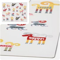 이케아 동물 패턴 크리스마스 식탁 매트 테이블 러너 식탁보 커버 패드 위생 방수 35x45 깔개 다이닝 장식 인테리어 모임 파티 촬영 사진 주방 소품 VINTERFINT 빈테르핀트