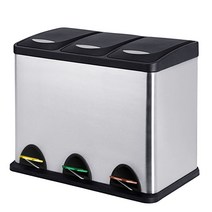 스텐레스 분리수거함 45L, 실버