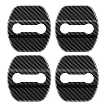 자동차 부품 자동차 스타일링 도어 잠금 커버 엠블럼 케이스 Renault koleos duster megane 2 logan clio K, 04 carbon fiber