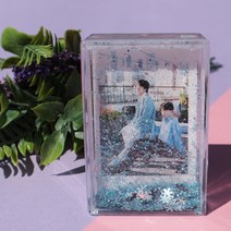 리브앤러브 워터 글리터 인테리어 소품 아크릴 폴라로이드 사진 액자 프레임, 1.프로즌