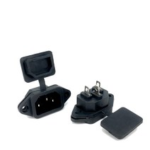 플러그어댑터전기 자전거 자동차 유선 방수 소켓 커넥터 배터리 충전 AC 콘센트 블랙 10A 250V, 01 IEC sockets