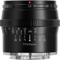 키메라 50mm 렌즈 캐논 소니 호환 Nikon z mouth Canon small spittoon Fuji 카메라에 적합한 Mingjiang 광학 50mm f1.2 대형 렌즈, 소니 마운트, 검은색, 공식 규격