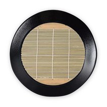 J-kitchens 소바기 자루소바 26cm 파부치소바접시 흑유자 천목 깨지기 어려운 수지제 Φ26.1×2.1cm 일본제