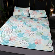 FANSYLI 아동 쿨매트 여름 침구세트 냉감패드 캐릭터 라텍스 쿨링 매트 3269호 6, 200*220cm세조각세트, 직소 곰