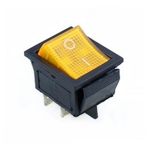 KCD4 로커 스위치 ON-OFF 2 위치 4 핀/6 핀 전기 장비 조명 전원 캡 16A 250VAC/ 20A 125V, 06 yellow_02 6 Pin