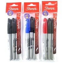 샤피 유성펜 Fine 3색 세트 [옵션선택], 3색(블랙)