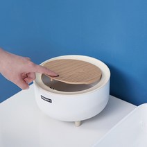 원터치 우드 쓰레기통 책상쓰레기통 원목타입 쓰레기통 휴지통, 선택2) 용량 2L