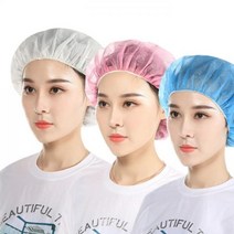 일회용 위생모자 100매 대용량 부직포 요리 헤어캡, 상품선택, 1-위생모자-파랑