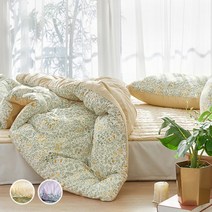 [파르페 바이 알레르망] 플리에 고밀도 워싱면 차렵이불 S/SS, 색상:옐로우, 상세 설명 참조, 1개