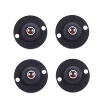 4PCS 미니 회전 캐스터 스테인레스 스틸 붙여 넣기 자기 접착 풀리 360 ° 유니버설 휠 범용, 01 black