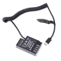배터리 카메라용 밧데리 FOTGA DMW-BLF19 더미 배터리 어댑터 + Type C 케이블 파나소닉 GH3 GH4 GH5, 한개옵션0