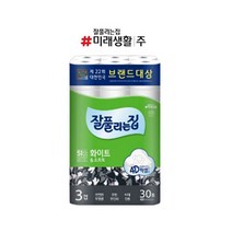 잘풀리는집 3겹 화이트 앤 소프트 화장지 28m, 5팩, 30롤