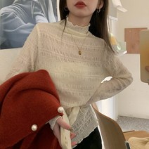 레이스 셔츠 다람쥐 아가씨 겨울 파리바게뜨 이너웨어 여성 가을 디자인감각 상의 3978488775