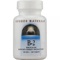 Source Naturals B2 리보플라빈 100mg 100정