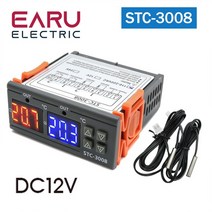 대형히터 stc-3008 dual digital temperature controller two relay output dc12v dc 24v ac220v 온도 조절기 온도, stc-3008 dc12v