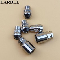 자동차볼트 너트 너트캡 풀기 LARBLL 휠 허브 스크류 타이어 도난 방지 러그 현대 엘란트라 베르나 투싼 산타페 M12 x 15 mm용, 4 nut and 2 key