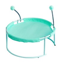 고양이 침대 해먹을위한 부드러운 편안한 고양이를위한 안정된 스탠드 분리 가능한 세척 가능한 쿨 애완 동물 침대 고양이를위한 스윙 볼이있는 시원한 애완 동물 침대, 녹색