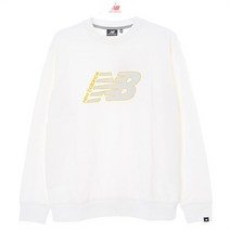 뉴발란스 UNI 빅로고 맨투맨 NBNCBB1023, 색상:화이트 / 사이즈:90