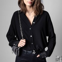 쟈딕앤볼테르 커프스 다이아몬드 루즈핏 셔츠