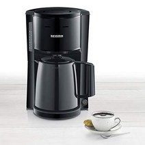 독일 수입 SEVERIN KA 9250 필터 커피 머신(열 용기 포함 약 1 000W 최대 8컵, 보온병으로, 하나의