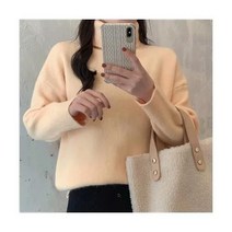 돌돌이니트 화이트 스웨터 여성 겨울 가을 키치한 목폴라 디자인감각 보이핏 볼륨 학원 무드 소프트 찰 상의 2645326896