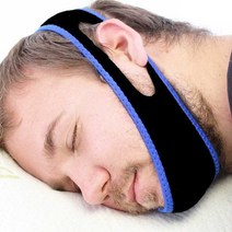 턱밴드 코골이 입벌림 방지 수면 밴드 꿀잠 리프팅, 블랙 + 블랙 테두리