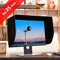 [해외] ILooker 25P 25 인치 및 24 인치 두꺼운 프레임 LCD LED 비디오 모니터 후드 Sunshade Sunhood for Dell HP Viewsonic Phi, 상세내용표시