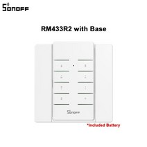 딜레이 타이머 스마트홈 itad sonoff rm433 433 mhz rf 컨트롤러 8 키 무선 범용 전기 키 원격 sonoff rf tx 4ch pro r2 wifi 스위치, 베이스가 있는 rm433r2