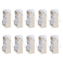 10pcs CAT6 8 핀 RJ45 8P8C 차폐 가닥 크림프 모듈 식 플러그 커넥터 소켓