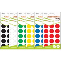 예현 분류 라벨 스티커 원형 (3000), 7장, 멀티25ø
