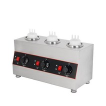 소스 워머 상업 초콜릿 보온 기계 스테인레스 스틸 전기 간장 잼 히터 충전 1/2/3 병 110V220V, 3 Bottles, 미국
