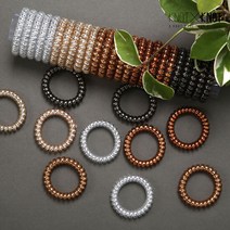 [KNOTXKNOT] 골드앤실버 메탈스프링 고무줄 15pcs셋트 머리끈