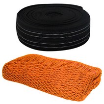 탄력바 60mm 10YD+그물망 오렌지 3m x 5m 화물차 트럭 용달 안정망 낙하방지 밴드 벨트 스트랩 고정