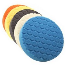 광택패드 헥사 5종 세트 18cm, 화이트. 오렌지. 블랙. 옐로우. 블루, 5개