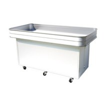 [국내산] 알미늄 매대 SM-202 / 백색 / 접이식, [4자]W1200*D730*H820, [4자]전면+측면+후면