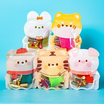 파티블루 생일답례품 어린이집 답례품 간식 구디백 생일 유치원 비비드 양말 (5세트), 3-5세, 혼합색상, 5개