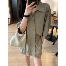 프릴 배기팬츠 여자 일본주름옷 주름 투피스 나팔바지 엄마등원룩 썸머 투피스 세트 반팔 플리츠 상하 세트