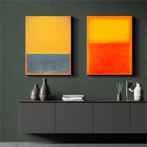 마크로스코 명화 인테리어 그림 액자 No1~12 캔버스 6호, 11번／6호32x41cm(캔버스액자옆면검정)