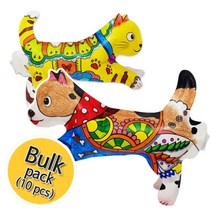 컬러룬 강아지 고양이 만들기 10인세트 / 그리기 색칠 풍선