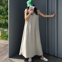 유행의미아 링클프리 캡소매 A라인 롱원피스(o38284)