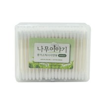 1+1 영스타 나무이야기 종이스틱 사각 면봉 200P, 5개
